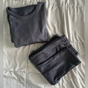 Cuddl Duds Fleece Lined Long Johns Thermal Base Layer Charcoal Men's Small